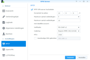 de VPN gebruiken op uw NAS